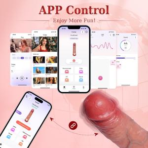 5-in-1 Penis Sleeve Cock Sleeve Vibrator – Realistic Vibrating Male Sex Toy with Smart App & Elastic Extender